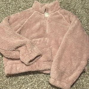 Pink aero cropped jacket. Size Xl